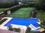 Tennis courts view